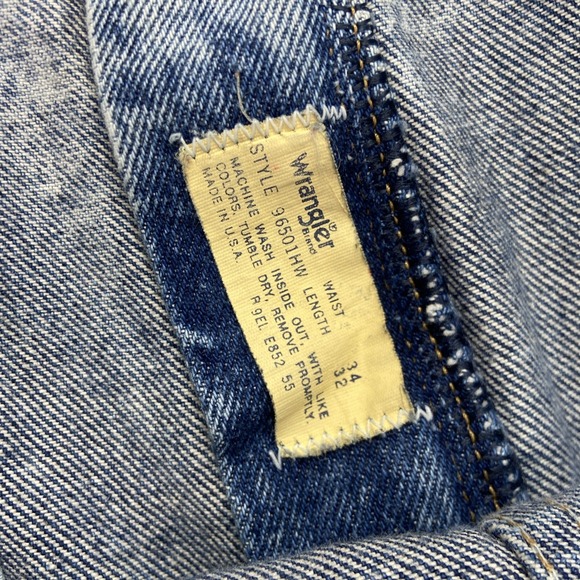 Vintage Wrangler Jeans Mens 32 x 30 Acid Wash Stone Wash Distressed 96501HW - Picture 6 of 12